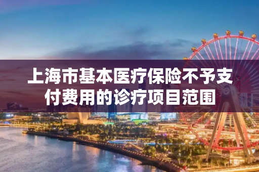 上海市基本医疗保险不予支付费用的诊疗项目范围
