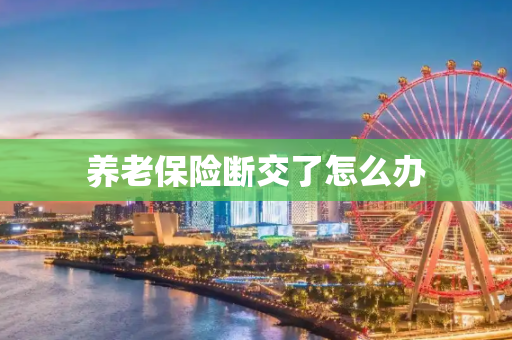 养老保险断交了怎么办
