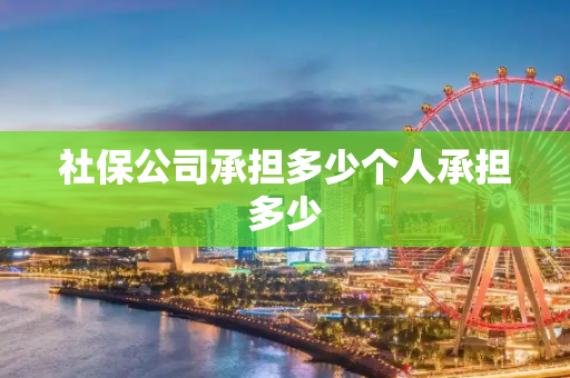 社保公司承担多少个人承担多少