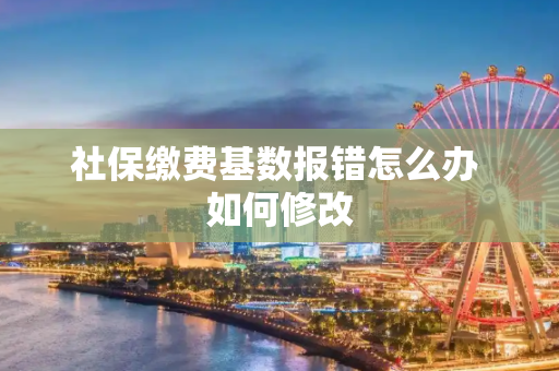 社保缴费基数报错怎么办 如何修改