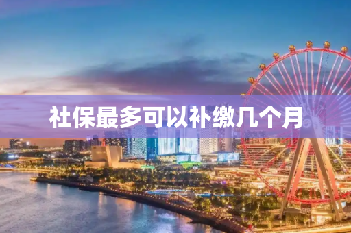 社保最多可以补缴几个月