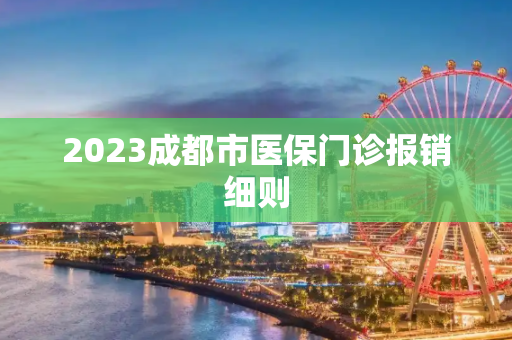 2023成都市医保门诊报销细则