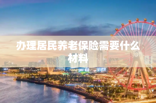 办理居民养老保险需要什么材料