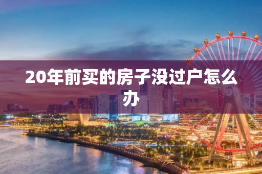20年前买的房子没过户怎么办